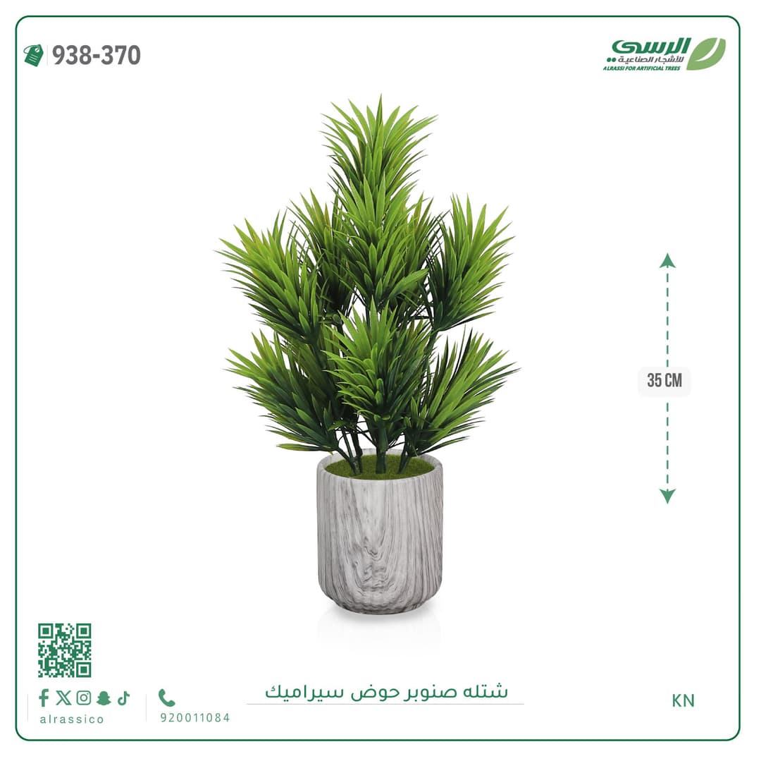 Pine Plant Ceramic Pot